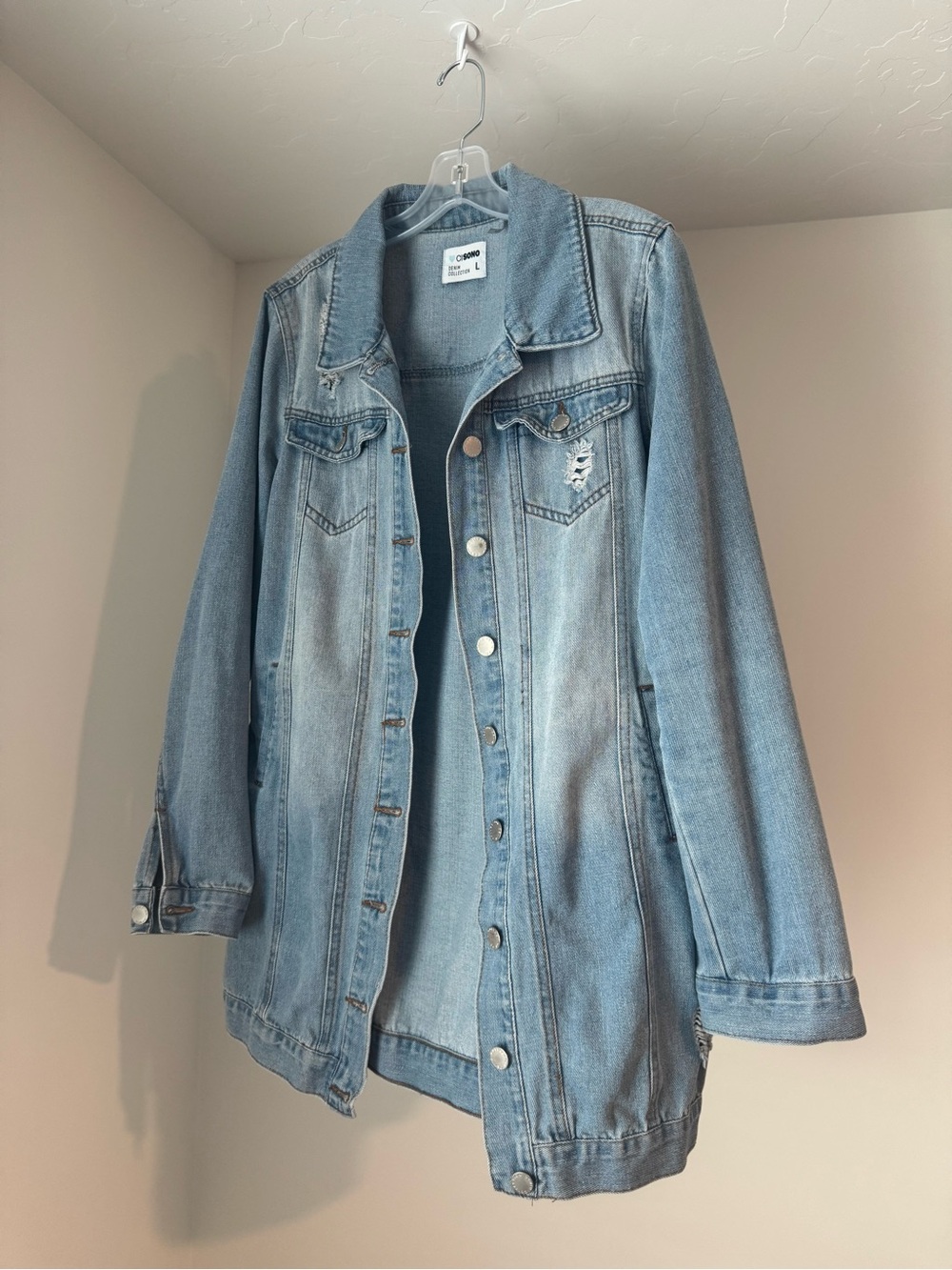 Ci Sono Light Blue Long Denim Jacket